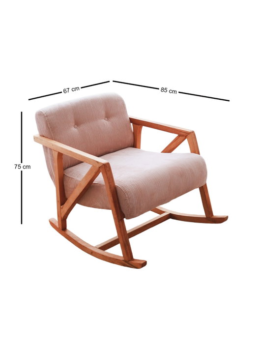 Atelier Del Sofa Nini Sallanan - Silla Alada de Terciopelo Rosa